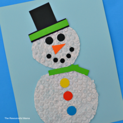 Bubble Wrap Snowman Craft