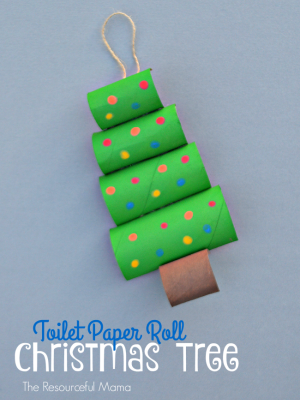 Toilet Paper Roll Christmas Tree Craft