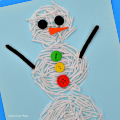 Yarn Snowman Craft for Kids