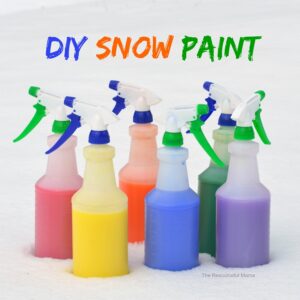 This DIY snow paint is such an easy and inexpensive wintertime activity for kids!