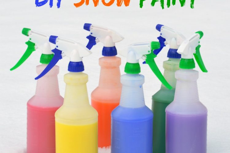 This DIY snow paint is such an easy and inexpensive wintertime activity for kids!