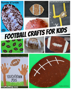 Fun and easy football crafts for kids. 