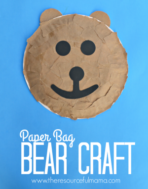 Paper Bag Bear Kid Craft