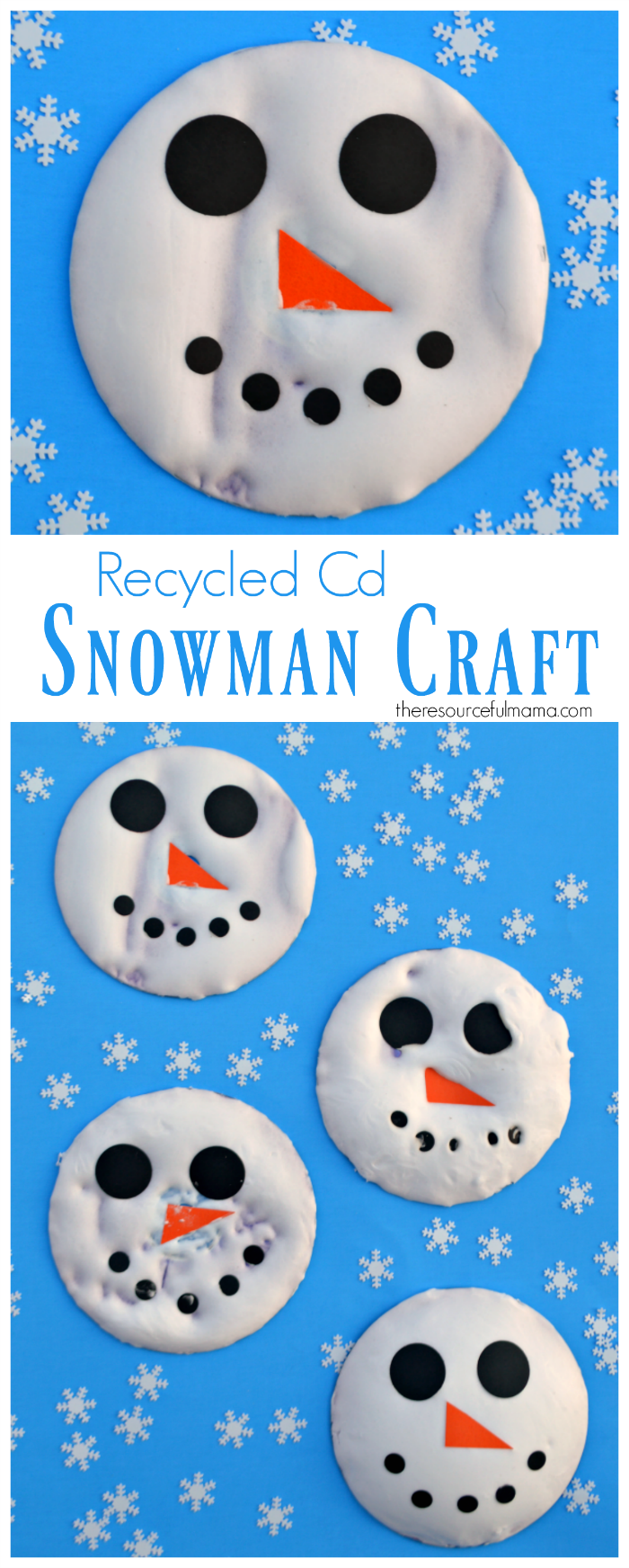 Snowman kid craft for winter