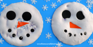 Recycled CD Snowman Kid Craft