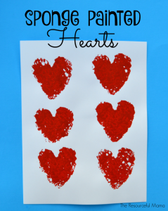 Sponge Stamped Heart Tree Craft - Toddler at Play