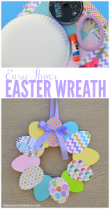 This is an easy paper Easter wreath that kids and adults will enjoy.