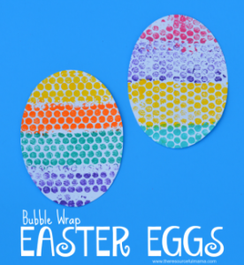 Bubble wrap Easter egg kid craft