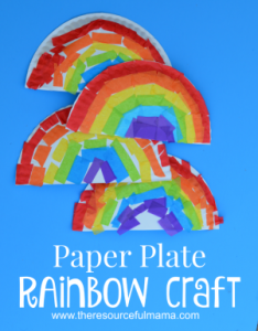 This paper plate rainbow kid craft is perfect for St. Patrick's Day or a spring and summer craft.