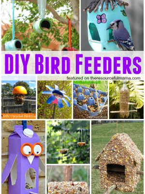 DIY Bird Feeders Made From Recycables