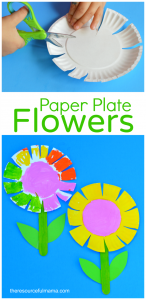 This paper plate flower craft is a great spring and summer craft for kids. It offers kids a great opportunity to work on scissor skills.