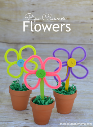 Pipe Cleaner Flower Craft - The Resourceful Mama