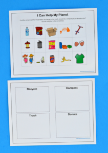 Continue Earth Day learning all year with this printable worksheet that teaches kids about recycling, reusing, and reducing.