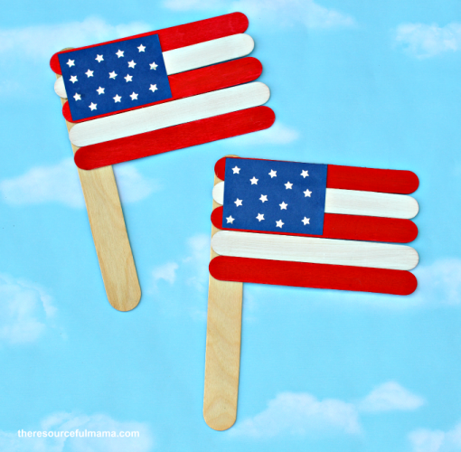 Popsicle Stick American Flag: July 4th Fun and Easy Craft for Kids!