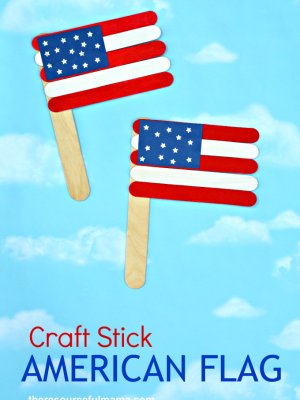 Patriotic Craft Stick American Flag Craft