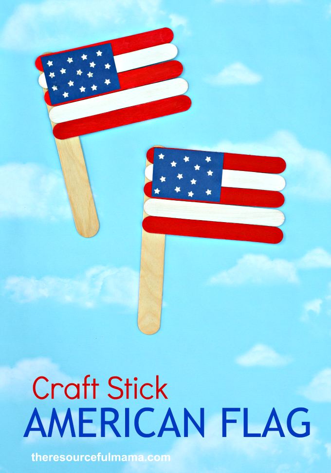 Crafting with Kids: 4th of July Popsicle Flag