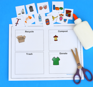 Continue Earth Day learning all year with this printable worksheet that teaches kids about recycling, reusing, and reducing. 