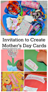 Set up a card making station and invite kids to make homemade Mother's Day cards.