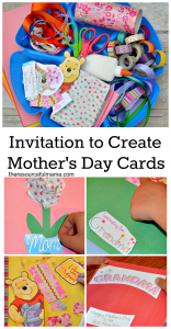 Set up a card making station and invite kids to make homemade Mother's Day cards.