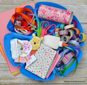 Set up a card making station and invite kids to make homemade Mother's Day cards.