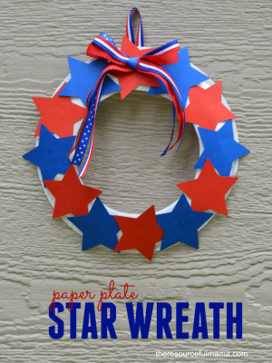 Patriotic Star Wreath Craft for Kids