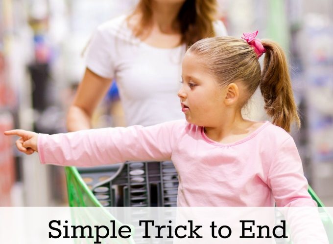 This simple two step parenting tip will end begging from your kids while running errands and help you both remain in control of your emotions.