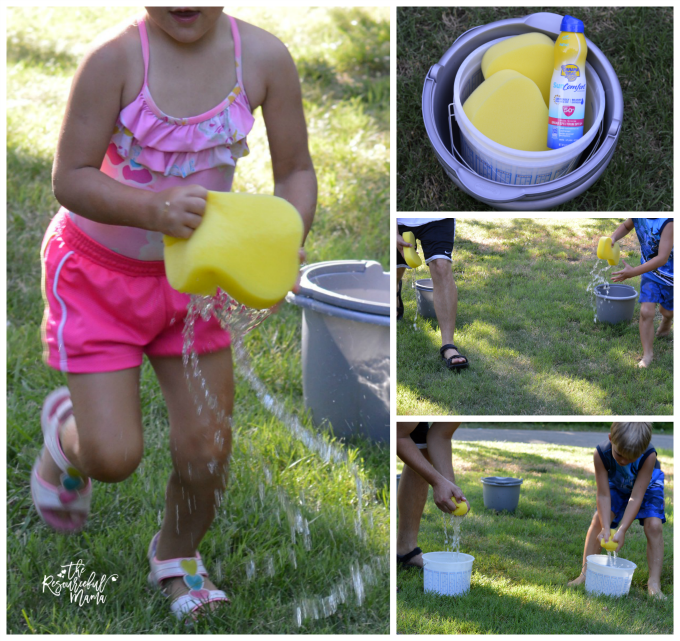Cool of this summer with this super fun water game. Teams race to fill their bucket. kids|activity|summer|fun|family activity|group activity