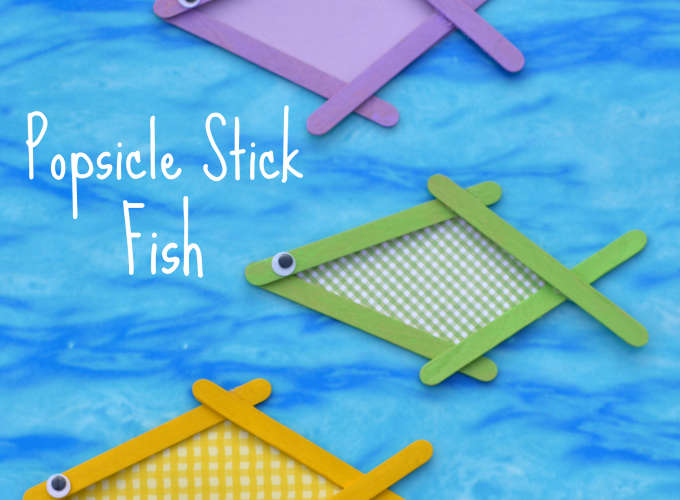 This colorful popsicle stick fish craft is a great summertime craft project for kids.