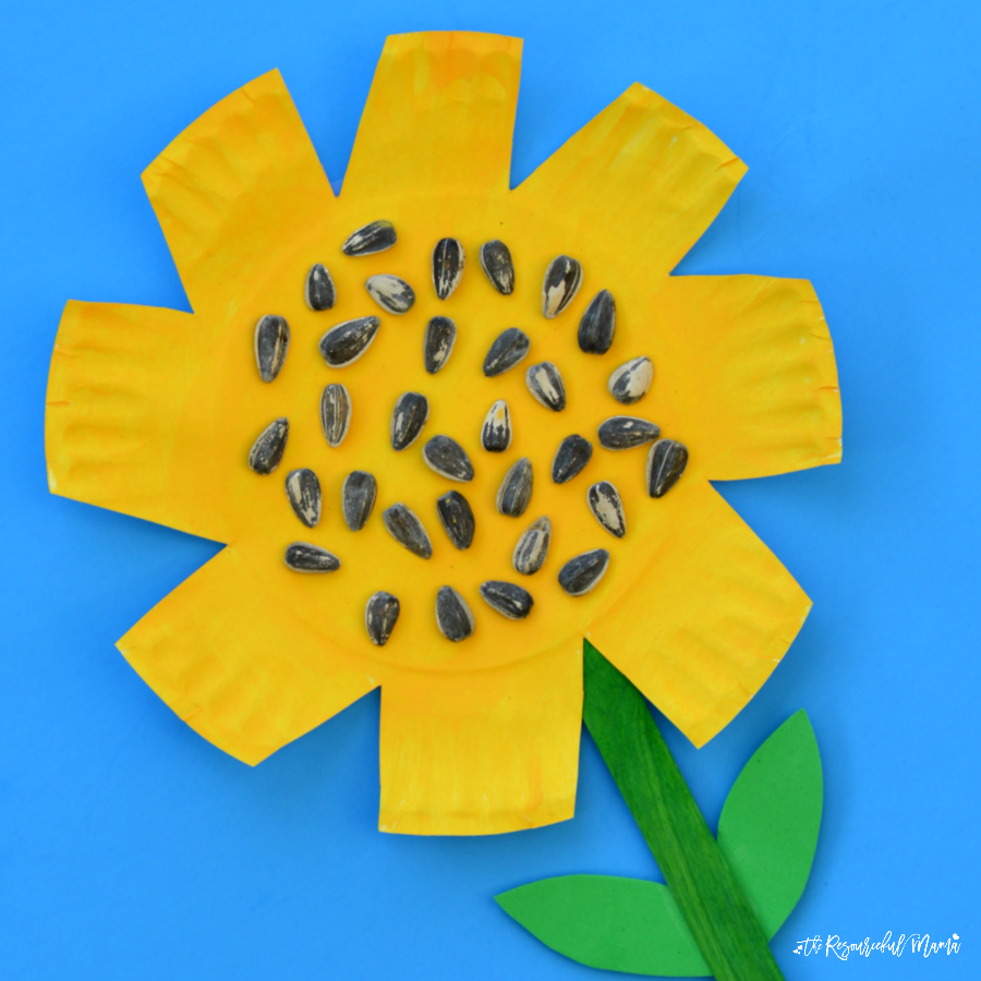 Paper Plate Sunflower Craft - The Resourceful Mama