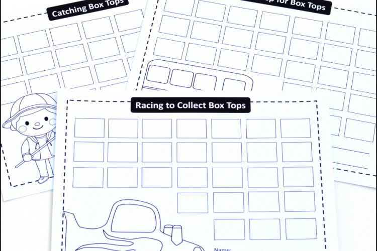 Make an easy DIY collection container for box tops and print these free printable collection forms. Earn double box tops for your school while shopping back to school.