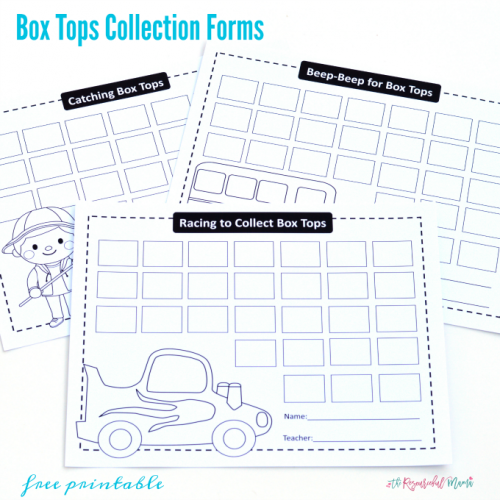 Box Tops Collection {Free Printable Forms} - The Resourceful Mama