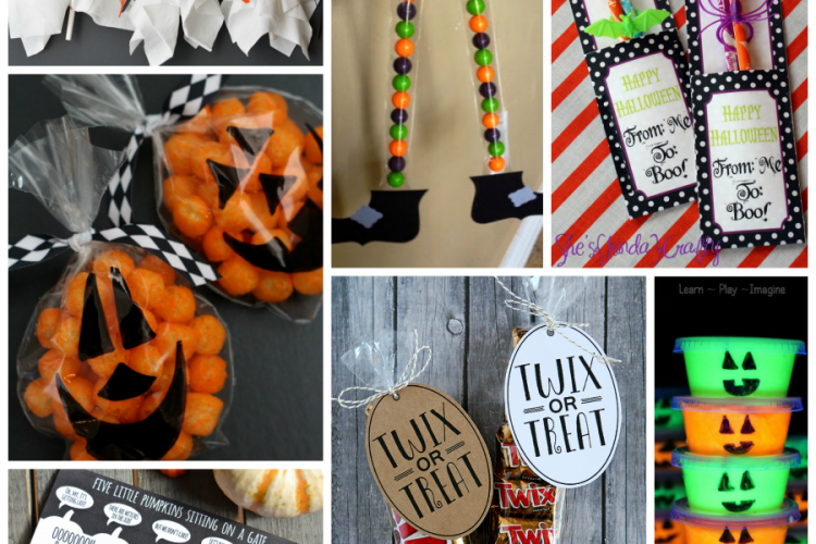 These 24 Halloween party favors are sure to be a hit at your kids' school Halloween party or with your trick or treaters. There are lots to choose from ranging from non-candy favors to treat bags to cute printables and more.