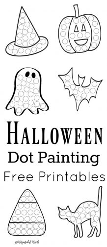 Halloween Dot Painting Free Printables - The Resourceful Mama