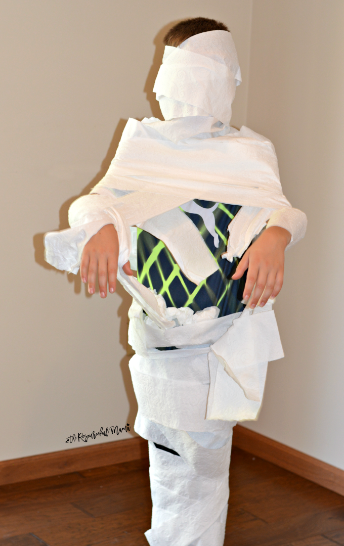 Kids will be giggling and shrieking with laughter as they play this wrap the mummy halloween game. It's an easy game to set up and play during school classroom parties.