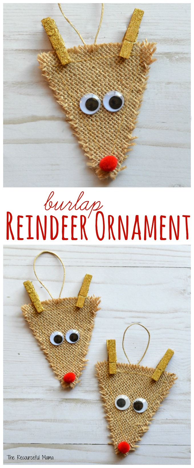Kids will love making this reindeer ornament inspired by a favorite Christmastime character, Rudolph the Red Nosed Reindeer for the Christmas tree.