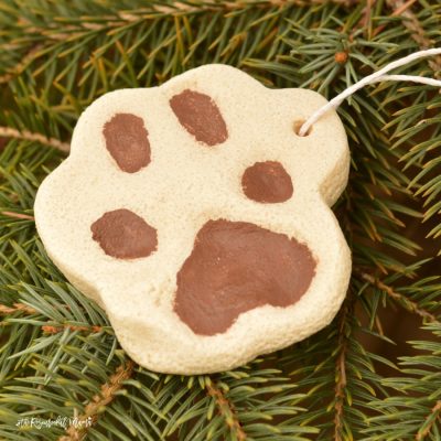 Salt Dough Pet Paw Print Ornament
