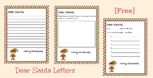 Carry on the timeless tradition of writing Santa a letter with your children using one of three different these Santa letter templates. free printable | Christmas | holidays | wish list