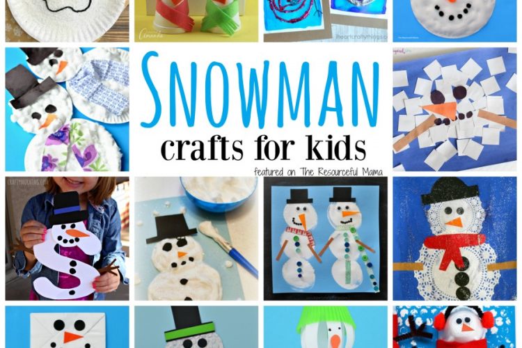 Kids will stay warm while making these super cute and fun snowman crafts this winter.