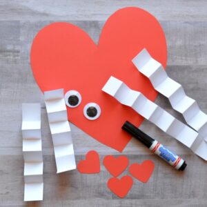 This heart person is a fun and easy Valentine's Day craft for kids