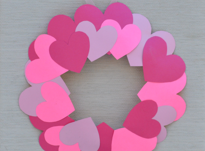 Kids can help decorate for Valentine's Day with this paper plate heart wreath craft.