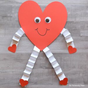 This heart person is a fun and easy Valentine's Day craft for kids