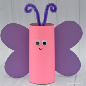 Reuse paper rolls to make this toilet paper roll butterfly craft. Kids can make them as a craft for Valentine's Day, spring, summer, or a butterfly unit. 