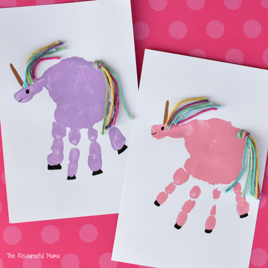 Handprint Unicorn Craft - The Resourceful Mama