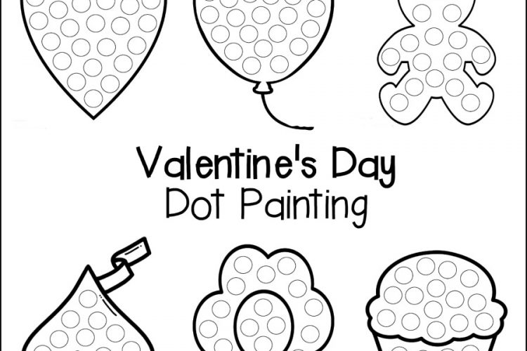 These Valentine's Day dot painting worksheets work great with do a dot markers, bingo daubers, and even dot stickers for a great on the go quiet time activity.