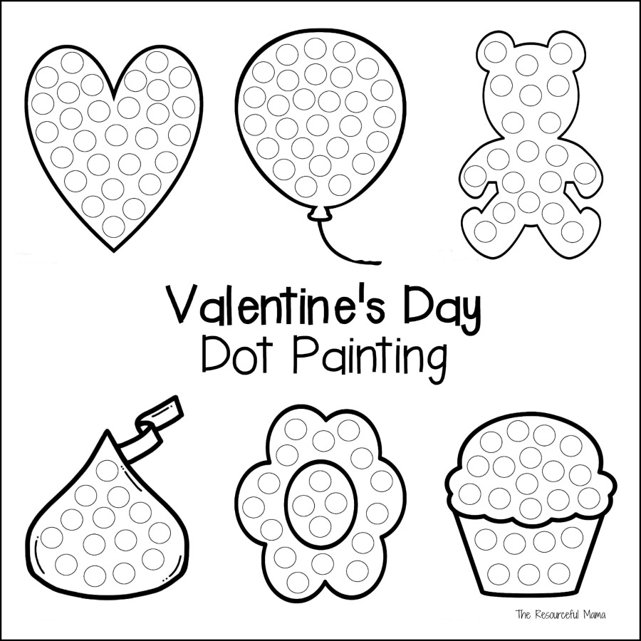 Valentine's Day Dot Markers Coloring Book For Kids,Paint daubers