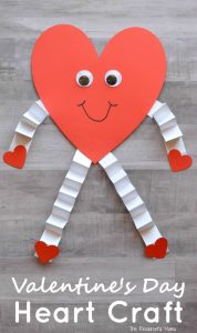 This heart person is a fun and easy Valentine's Day craft for kids