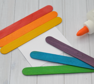 This craft sticks rainbow is a fun craft for kids to make for St. Patrick's Day, spring, summer or letter R.