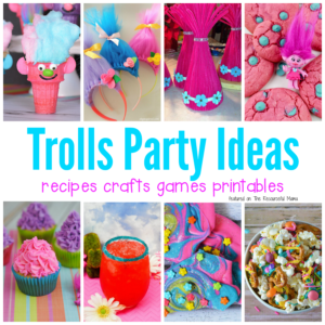 Lots of fun Trolls party ideas including recipes, crafts, games, and printables for your Trolls movie night or Trolls birthday party. 