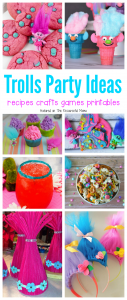 Lots of fun Trolls party ideas including recipes, crafts, games, and printables for your Trolls movie night or Trolls birthday party.