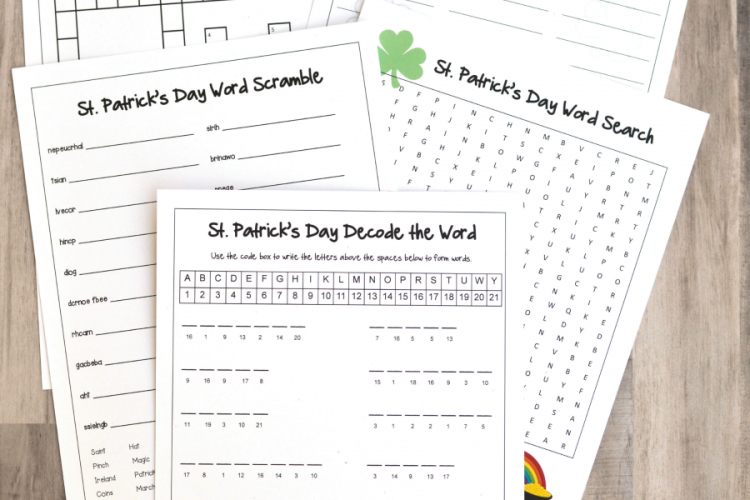 These St. Patrick's Day word puzzles reinforce and build on many skills while teaching kids about some of the St. Patrick's Day customs.